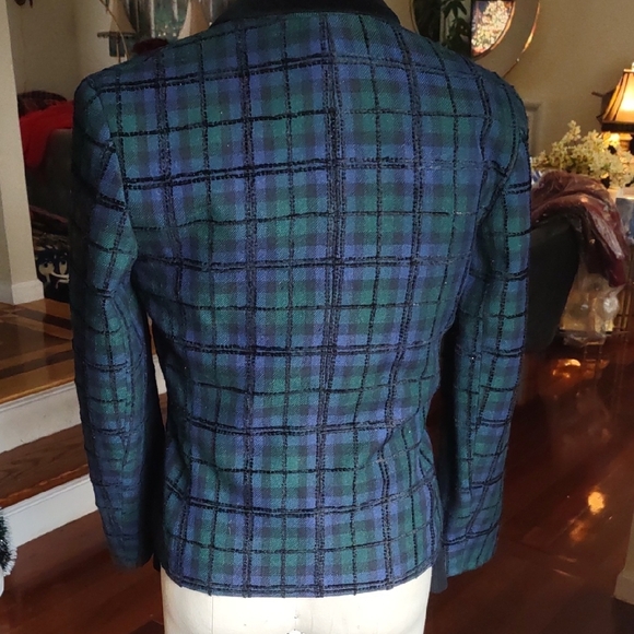 Pendleton Tartan Blazer - Black, Green, and Blue - Picture 6 of 8